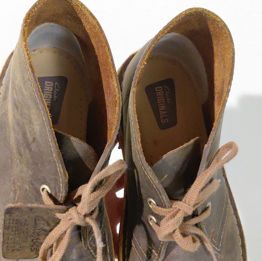 Clarks Women's Brown LEATHER Laceup Ankle Boots Size 6.5 - Picture 7 of 12